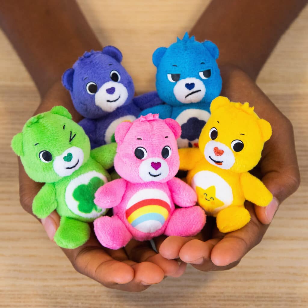 Micro Teenies - Care Bears - Cheer Bear with the rest of the bears in the Mirco Teenies collection