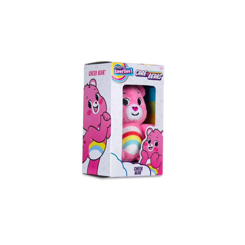 Micro Teenies - Care Bears - Cheer Bear side view in packaging