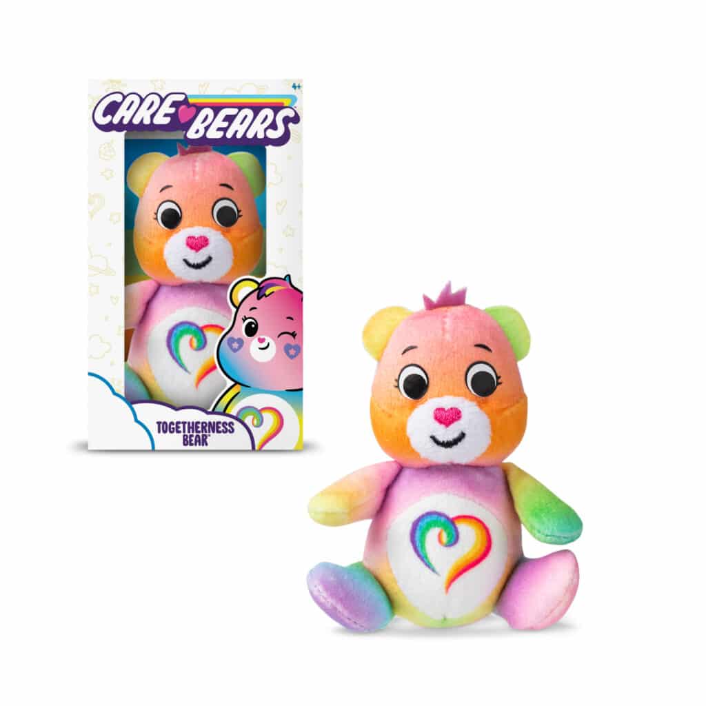 Care Bears Micro Plush - Togetherness Bear in and out of packaging