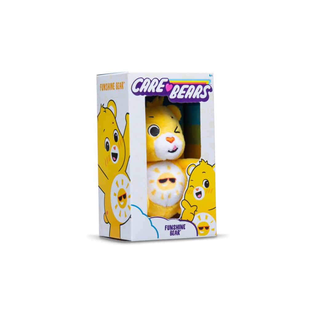 Care Bears Micro Plush - Funshine Bear in pacckaging