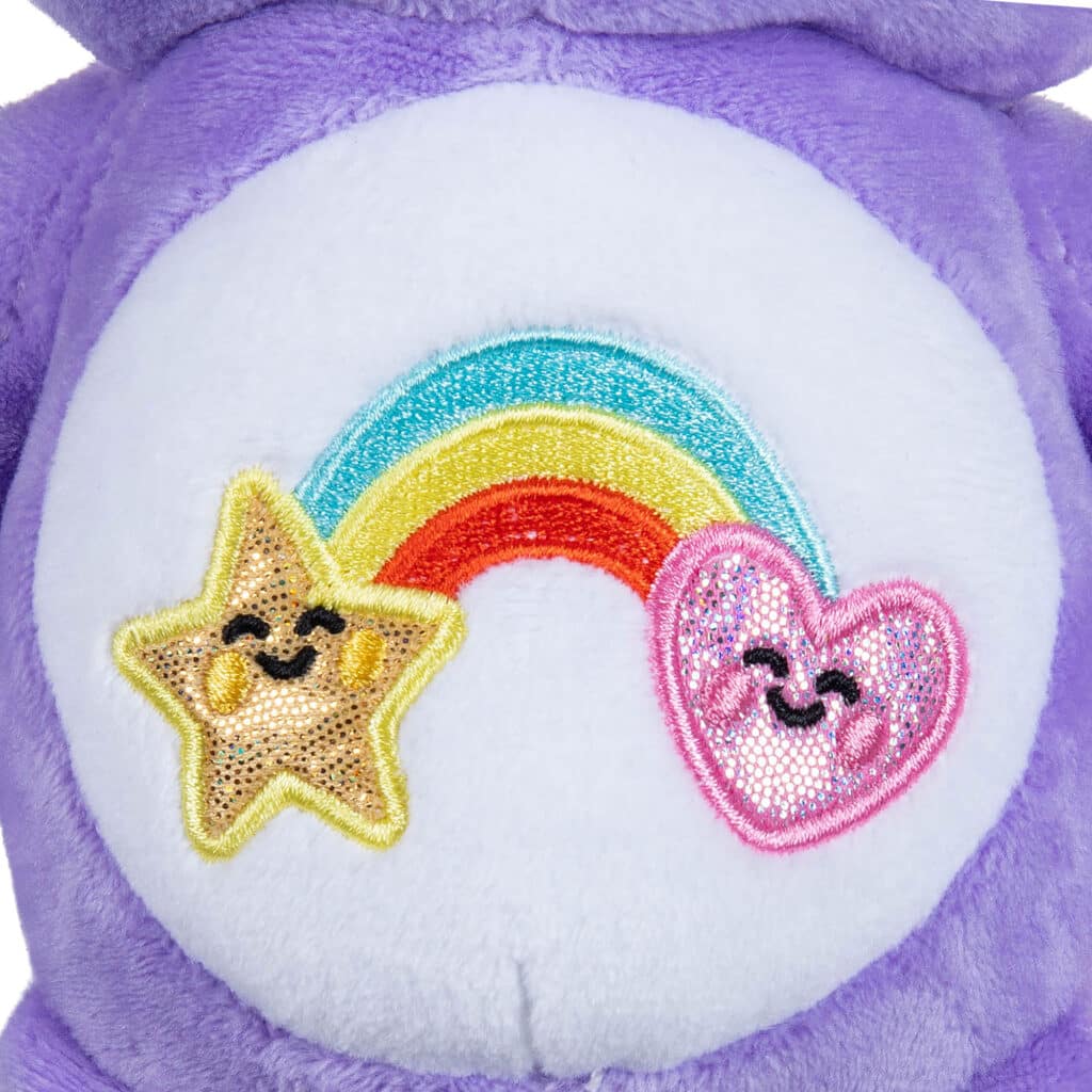 Close up of the Belly Badge on the Care Bears - 9" Fun Size Sparkle Plush - Best Friend Bear