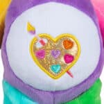 Close up of the Belly Badge on the Work of Heart Bear from the Fun Size Sparkle Collection