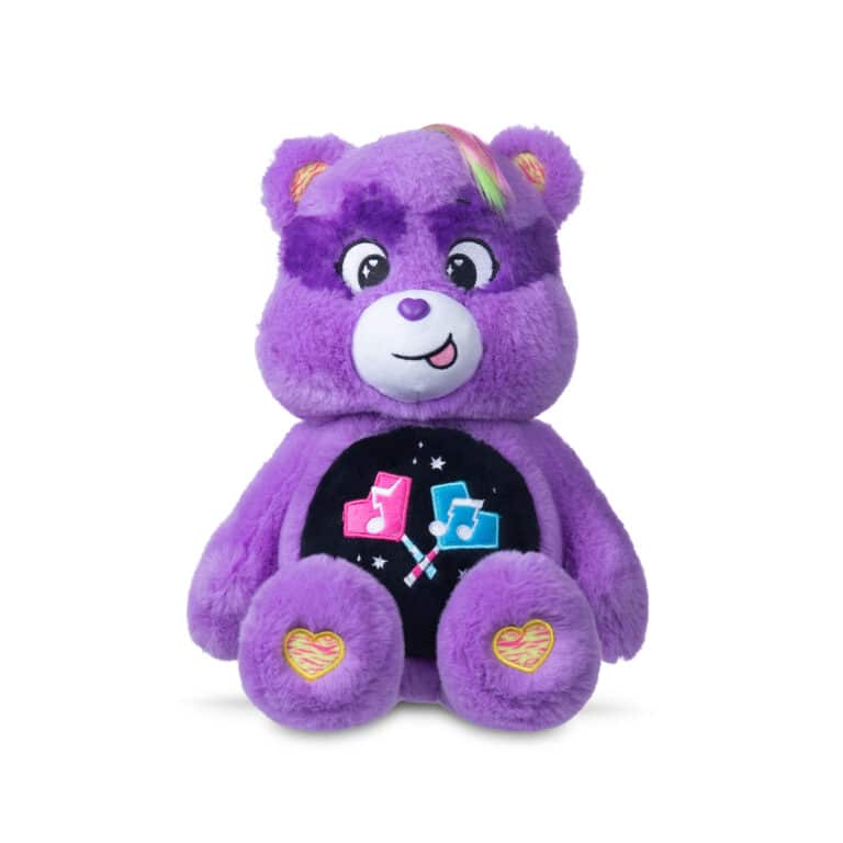 Front facing photo of Care Bears - 14" Medium Plush - Rock-a-Lot Share Bear