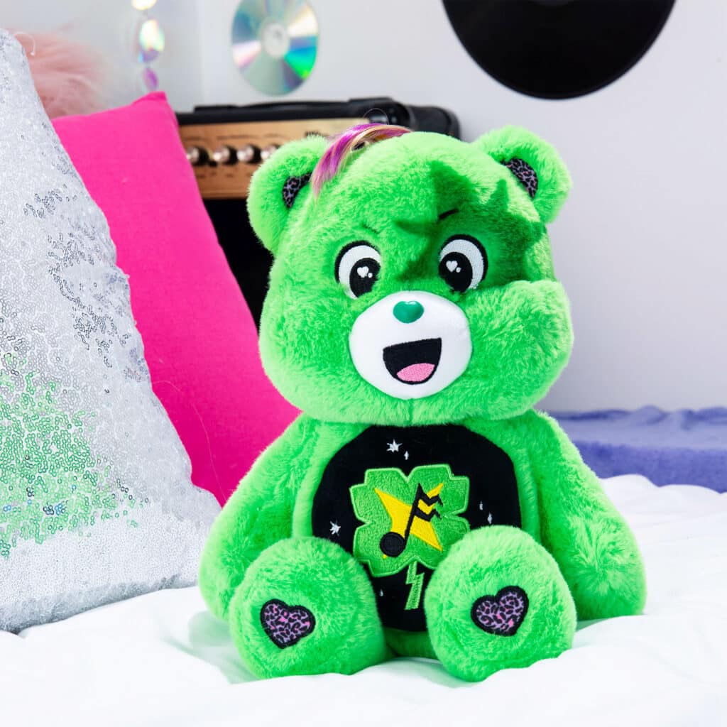 Front facing photo of Care Bears - 14" Medium Plush - Rock-a-Lot Good Luck Bear