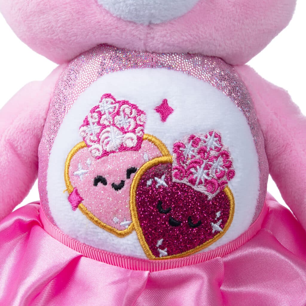 Close up of the Belly Badge on the Love-A-Lot Bear as Glinda