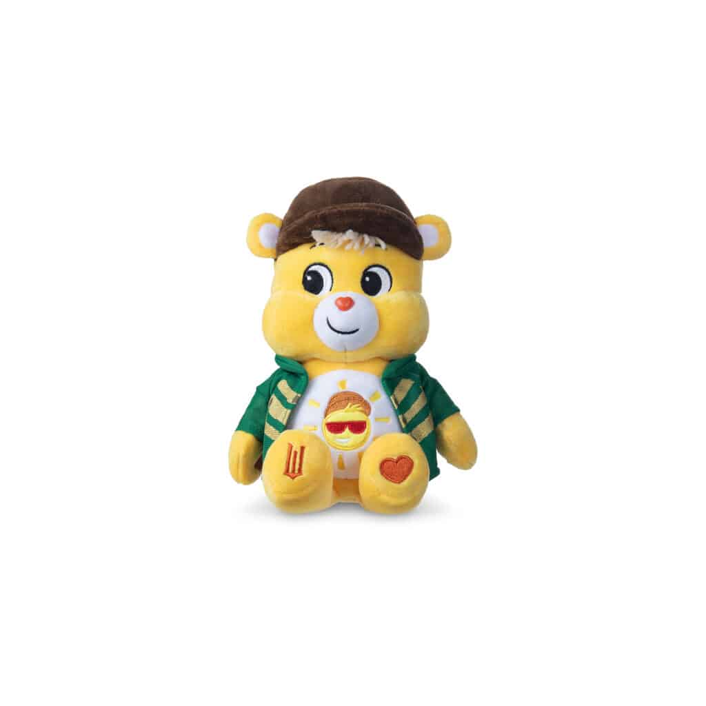 Front facing photo of Funshine Bear as Scarecrow