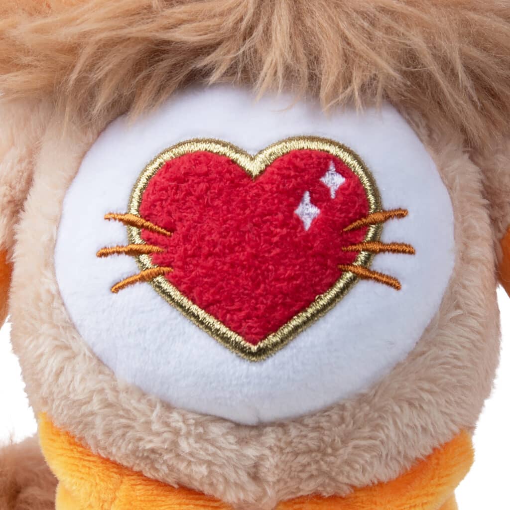 Close up photo of the Belly Badge on the Tenderheart Bear as the Lion