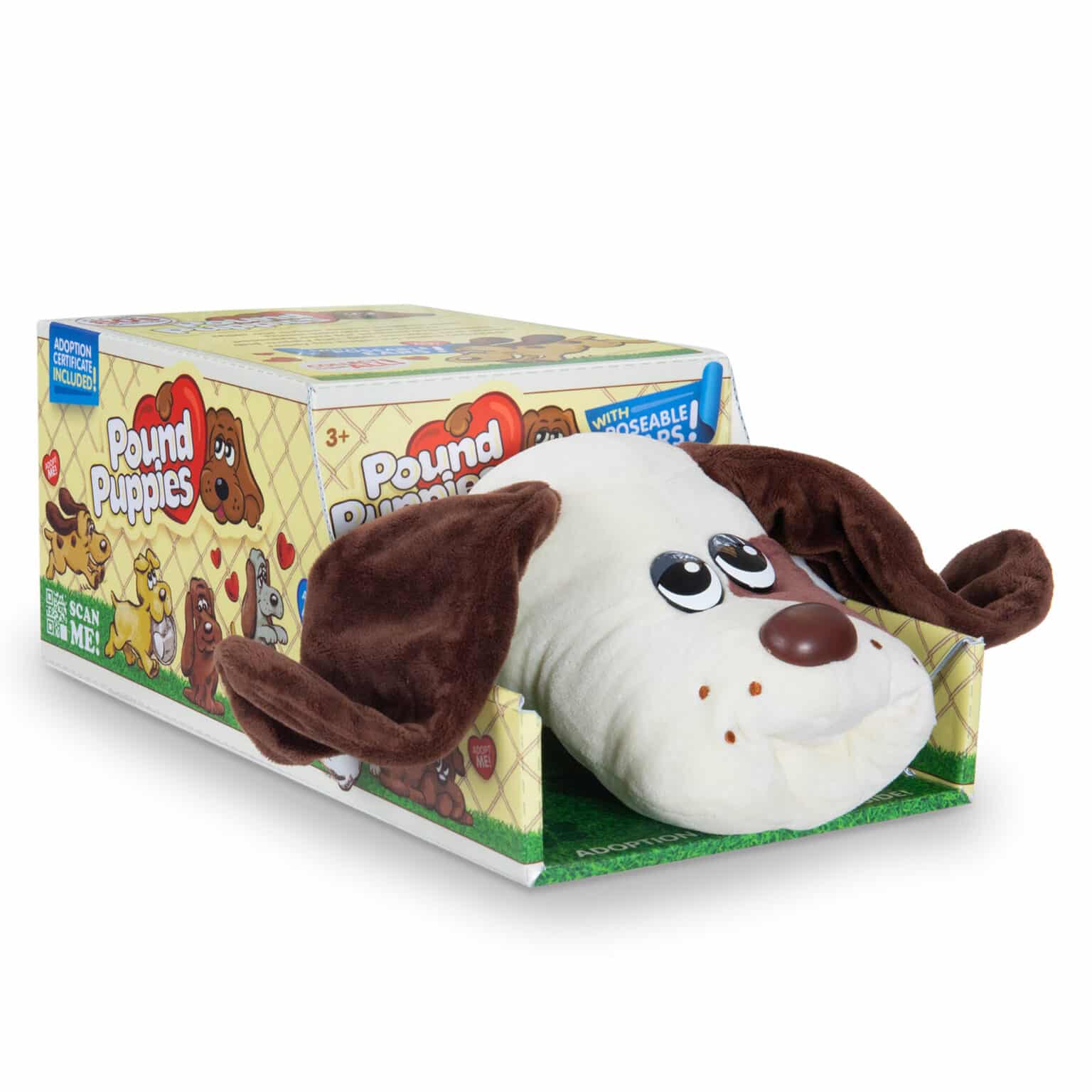 Pound Puppies Classic, Classic 80's Collection with Posable Ears, Cream ...