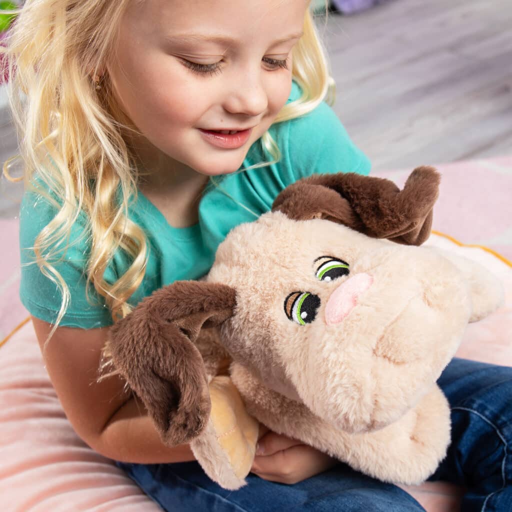 Pound Puppies, Weighted Snuggles, Tan with Brown Ears | BasicFun!