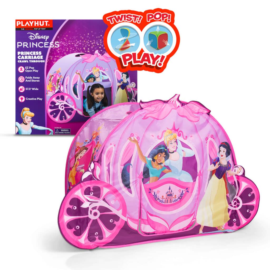 Playhut Disney Princess Carriage Crawl Through in and out of packaging