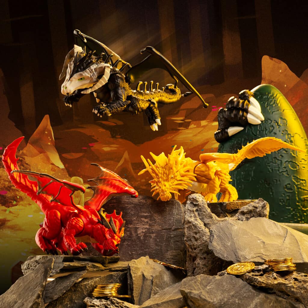 Dungeons & Dragons Questers - Black Dragon Buildable Figure with Dark ...