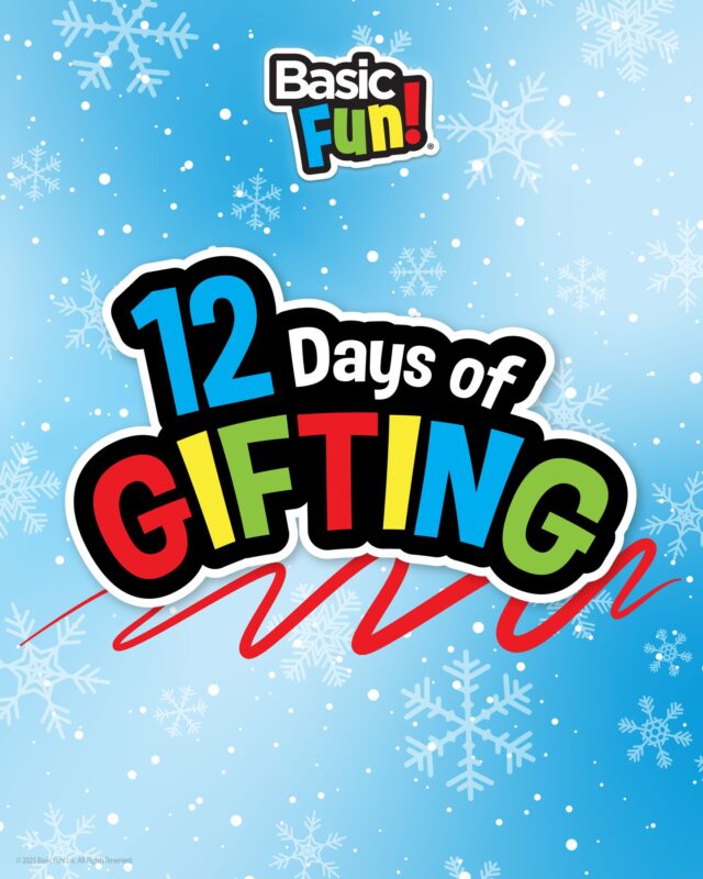 Are you ready for Basic Fun's 12 Days of Gifting!
Starting Nov 24th, come by daily for the new toy of the day!
Follow our page, like the post and repost on your stories for a chance to win!
Which toy do you think will make it on Basic Fun's 12 Days of Gifting?
#BasicFunToys #12DaysOfGifting #Giveaway

*NO PURCHASE NECESSARY. Open to legal residents of North America with public accounts. Void where prohibited. Must be 18+. Giveaway closes at 11:59 PM ET each day. Winners will be selected based on visible posts and contacted via DM from @BasicFunToys only. This giveaway is not sponsored, endorsed, or administered by Instagram, Facebook, TikTok, or the retailer.