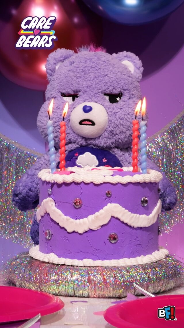 Another year older? 🎂 Stormy Heart Bear is not exactly excited for her birthday… 😒 
But growing up doesn’t have to be a bad thing! You can still cuddle your Care Bears and stay true to you 💜
#CareBears #BearyBesties #CozyCareBears #StormyHeartBear