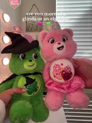 Are you bright like Glinda 💖 or bold like Elphaba 💚? Lets see which @kendrasiaa picks #CareBears #WickedxCareBears #WickedMovie #WickedForGood